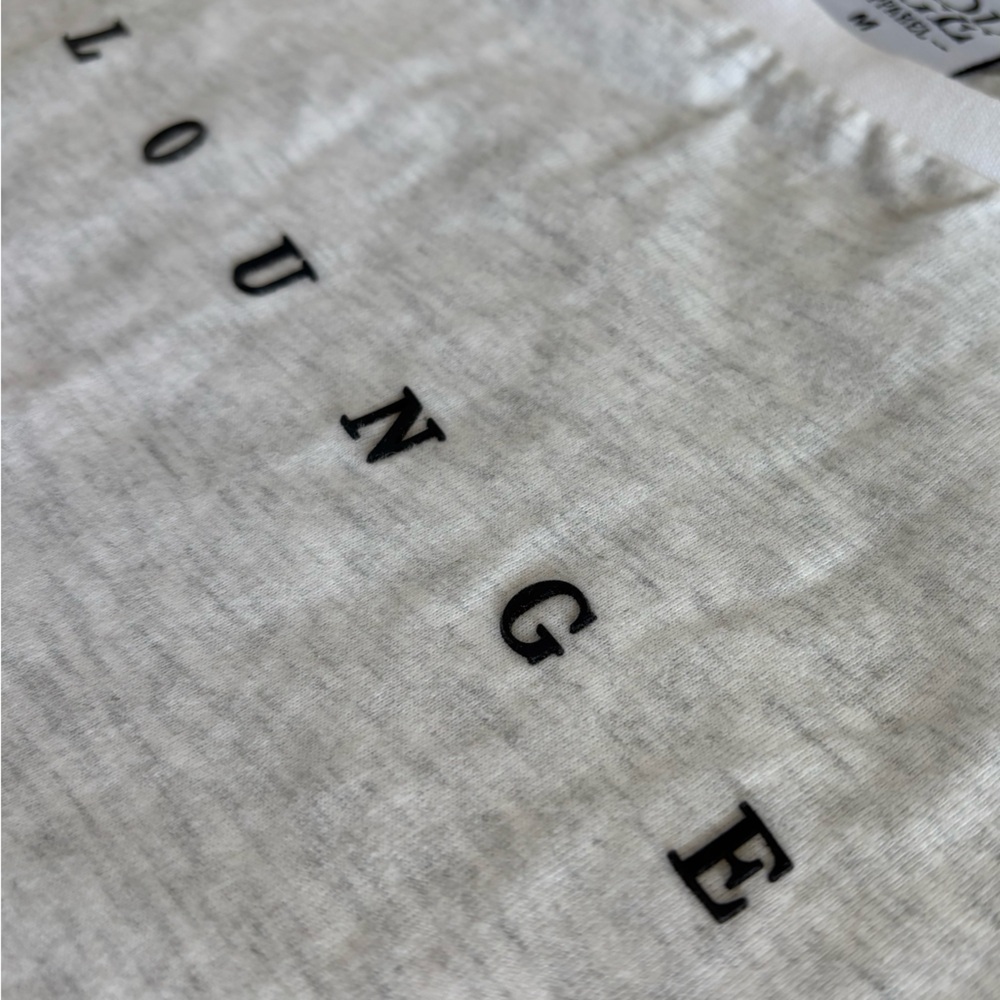 Lounge Apparel 2-pc Tee Shirt & Shorts Set Womens M Loungewear PJs Grey Marl - Picture 8 of 14